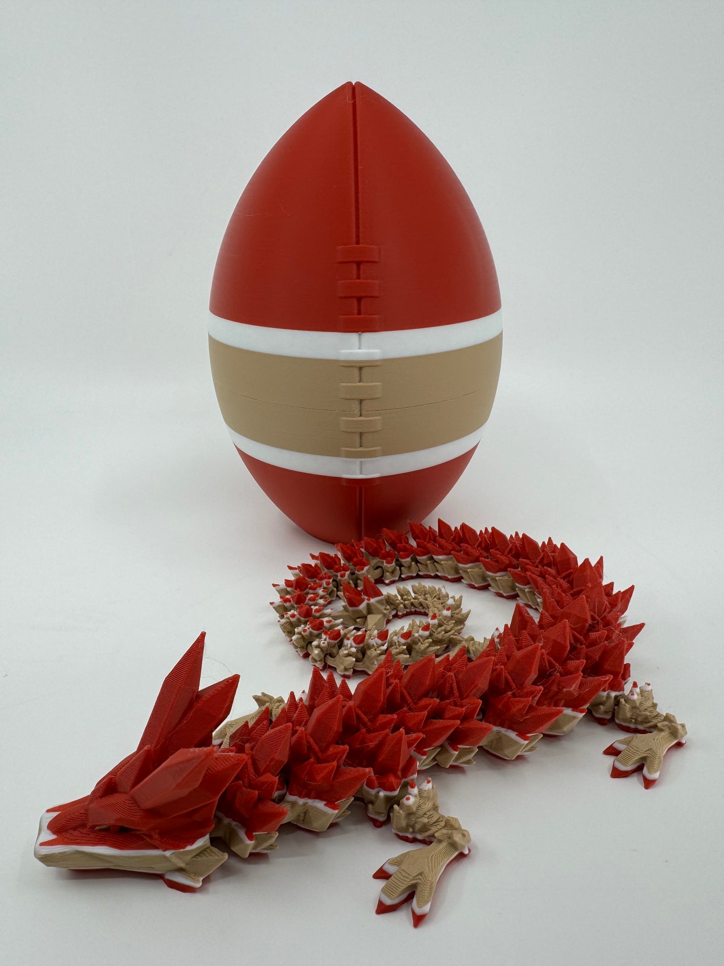 Football Egg/Dragon Combo Inspired by NFL Team Colors