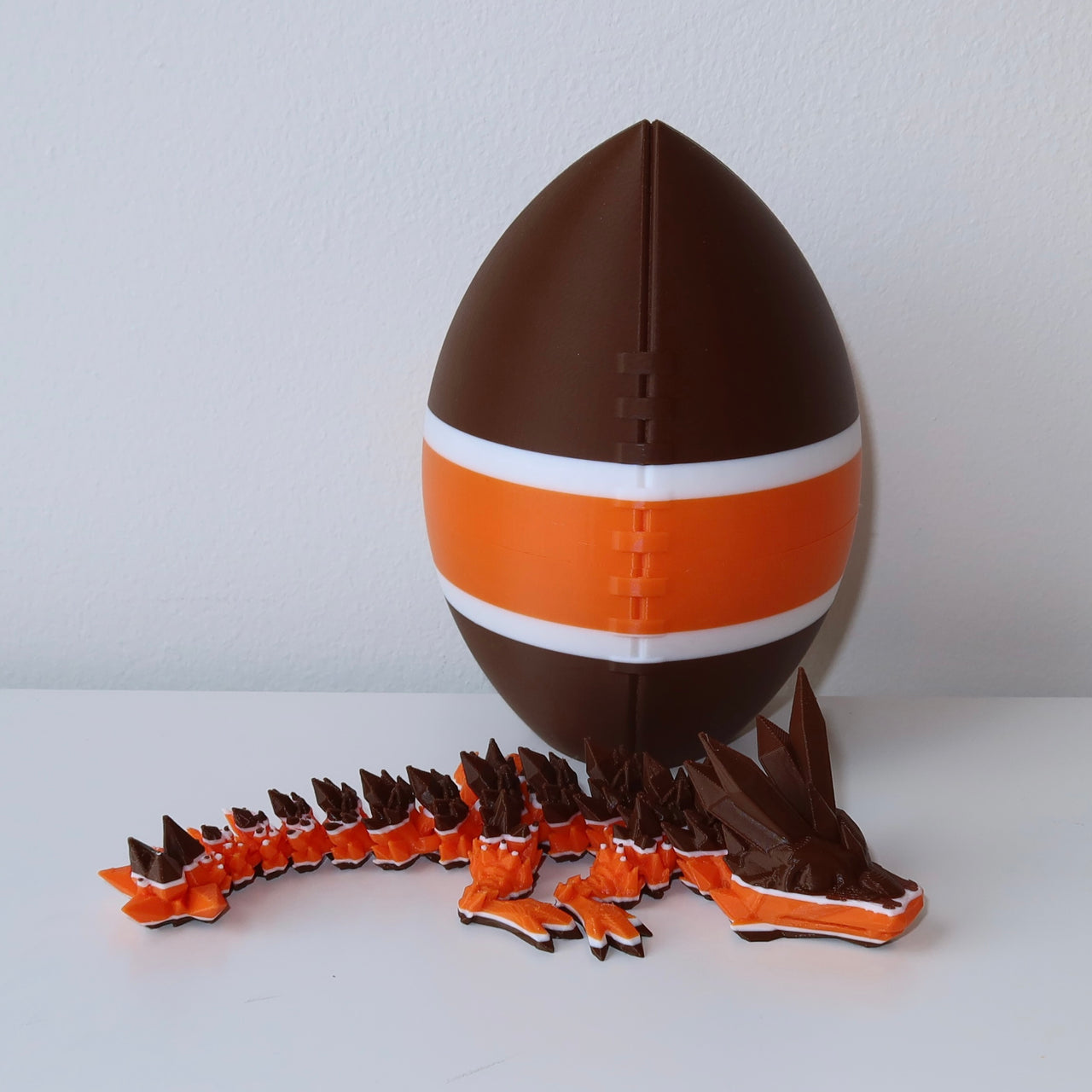 Football City-Inspired 3D Printed Dragon & Football Egg
